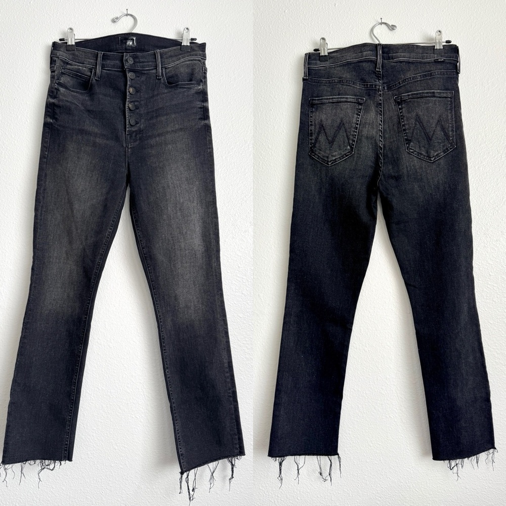 MOTHER The Pixie Dazzler Ankle Fray - Black 29